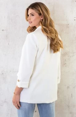 Most Needed Blazer Ecru -Kleding Promotie Winkel Most Needed Blazer Ecru 6 586x900 1