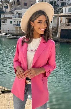 Most Needed Blazer Fuchsia -Kleding Promotie Winkel Most Needed Blazer Fuchsia 3 586x900 1