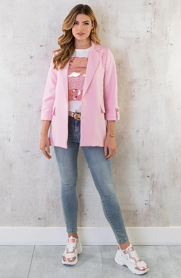 Dad Sneaker Metallic Roze 4 Dad Sneaker Metallic Roze - Afbeelding 2