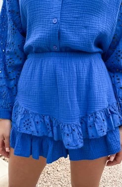 Mousseline Embroidery Co-ord Kobalt -Kleding Promotie Winkel Mousseline Embroidery Co ord Kobalt 1 586x900 1