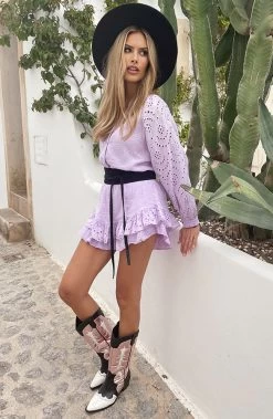 Mousseline Embroidery Co-ord Lila -Kleding Promotie Winkel Mousseline Embroidery Co ord Lila 3 586x900 2