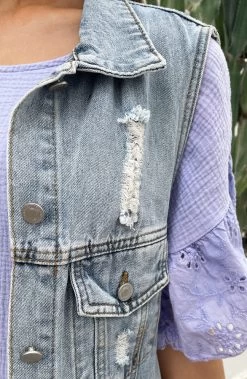 Mousseline Embroidery Oversized Jurk Lila -Kleding Promotie Winkel Mousseline Embroidery Oversized Jurk Lila 1 586x900 1