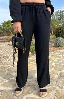 Mousseline Pants Zwart