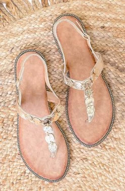 Muntjes Sandalen Goud