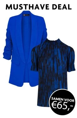 Musthave Deal Col Top Deluxe + Limited Blazer Kobalt