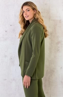 Basic Blazer Army 15 Basic Blazer Army -Kleding Promotie Winkel Musthave Deal Dames Pak Army 10 586x900 1