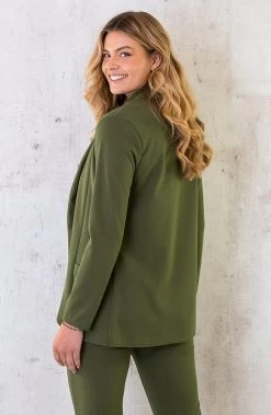Basic Blazer Army 16 Basic Blazer Army -Kleding Promotie Winkel Musthave Deal Dames Pak Army 12 586x900 1