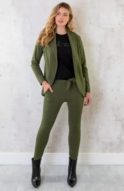 Basic Blazer Army 18 Basic Blazer Army -Kleding Promotie Winkel Musthave Deal Dames Pak Army 6 586x900 1