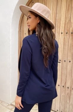Basic Blazer Marineblauw -Kleding Promotie Winkel Musthave Deal Dames Pak Marineblauw 12 586x900 1