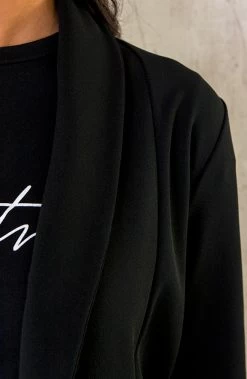 Basic Blazer Zwart 20 Basic Blazer Zwart -Kleding Promotie Winkel Musthave Deal Dames Pak Zwart 10 586x900 1