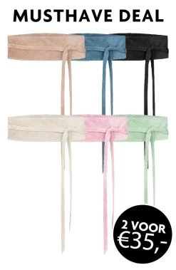 Musthave Deal Suede Wikkelriemen