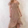 Off Shoulder Maxi Jurk Bloemen Beige -Kleding Promotie Winkel Off Shouder Maxi Jurk Bloemen beige 3 586x900 1