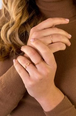 Open Hartjes Ring Koper Goud