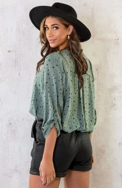 Oversized Blouse Stars Army -Kleding Promotie Winkel Oversized Blouse Stars Army 5 586x900 1