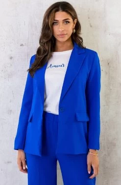 Oversized Dames Pak Kobalt -Kleding Promotie Winkel Oversized Dames Pak Kobalt 2 586x900 1