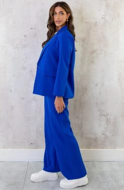 Palazzo Pants Dames Kobalt -Kleding Promotie Winkel Oversized Dames Pak Kobalt 8 586x900 2