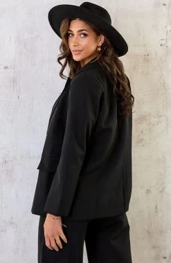 Oversized Dames Pak Zwart -Kleding Promotie Winkel Oversized Dames Pak Zwart 11 586x900 1