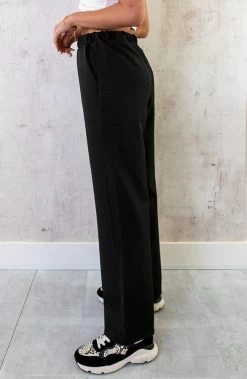 Palazzo Pants Dames Zwart -Kleding Promotie Winkel Oversized Dames Pak Zwart 16 586x900 2