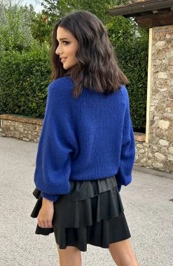 Oversized Gebreide Trui Kobalt 11 Oversized Gebreide Trui Kobalt -Kleding Promotie Winkel Oversized Gebreide Trui Kobalt 4 586x900 1