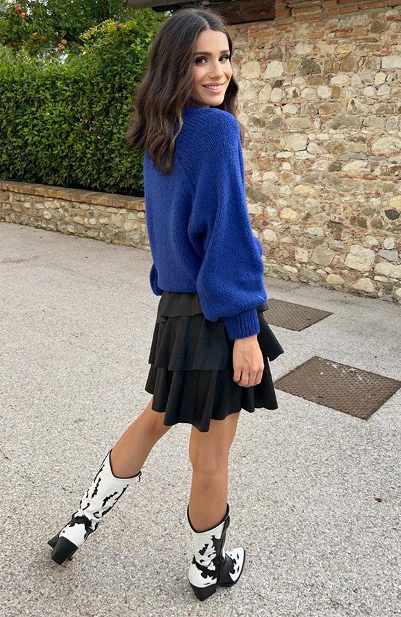 Oversized Gebreide Trui Kobalt 8 Oversized Gebreide Trui Kobalt - Afbeelding 6