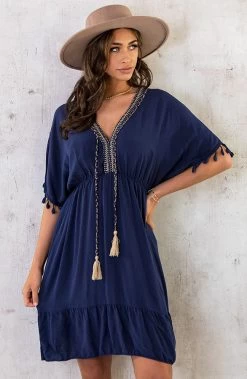 Oversized Jurk Gouden Detail Marine -Kleding Promotie Winkel Oversized Jurk Gouden Detail Marine 6 586x900 2