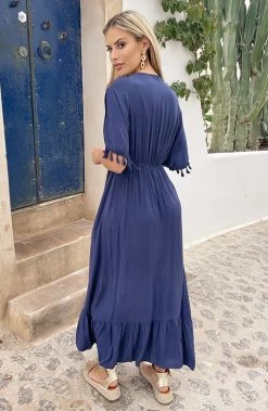 Oversized Jurk Gouden Detail Maxi Marine -Kleding Promotie Winkel Oversized Jurk Gouden Detail Maxi Marine 4 586x900 1