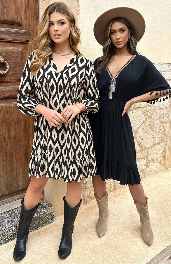 Oversized Jurk Gouden Detail Zwart 7 Oversized Jurk Gouden Detail Zwart - Afbeelding 5