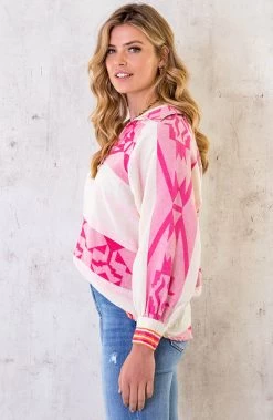Oversized Kelim Blouse Pink -Kleding Promotie Winkel Oversized Kelim Blouse Pink 1 586x900 1