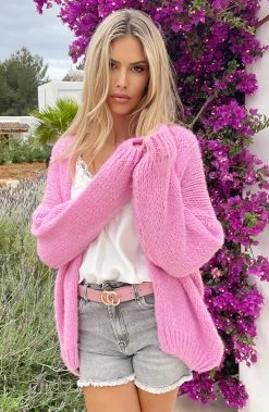 Oversized Knitted Vest Candy Pink -Kleding Promotie Winkel Oversized Knitted Vest Candy Pink 4 586x900 1