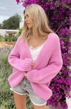 Oversized Knitted Vest Candy Pink -Kleding Promotie Winkel Oversized Knitted Vest Candy Pink 6 586x900 1