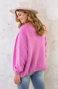 Oversized Knitted Vest Candy Pink -Kleding Promotie Winkel Oversized Knitted Vest Candy Pink 6 586x900 2