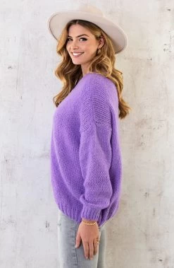 Oversized Knitted Vest Lila -Kleding Promotie Winkel Oversized Knitted Vest Lila 1 586x900 1