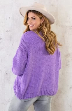 Oversized Knitted Vest Lila -Kleding Promotie Winkel Oversized Knitted Vest Lila 2 586x900 1