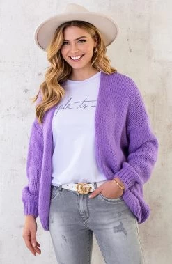 Musthave Deal Knitted Vesten -Kleding Promotie Winkel Oversized Knitted Vest Lila 4 586x900 2