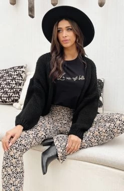 Oversized Knitted Vest Zwart -Kleding Promotie Winkel Oversized Knitted Vest Zwart 6 586x900 1