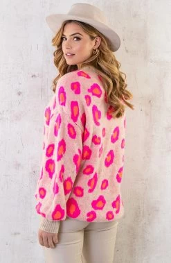 Oversized Leopard Trui Beige -Kleding Promotie Winkel Oversized Leopard Trui Beige 2 586x900 1
