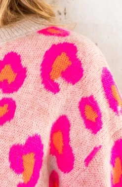 Oversized Leopard Trui Beige -Kleding Promotie Winkel Oversized Leopard Trui Beige 586x900 1