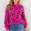 Oversized Leopard Trui Fuchsia -Kleding Promotie Winkel Oversized Leopard Trui Fuchsia 4 586x900 1