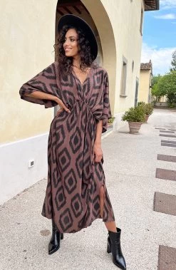 Oversized Print Jurk Choco -Kleding Promotie Winkel Oversized Print Jurk Choco 6 586x900 1