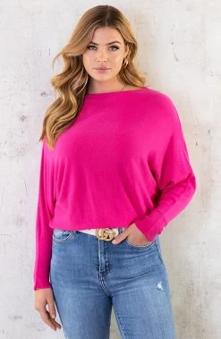 Musthave Deal Oversized Soft -Kleding Promotie Winkel Oversized Soft Trui Fuchsia 5 586x900 1