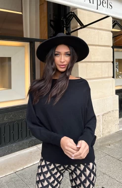 Oversized Soft Trui Zwart -Kleding Promotie Winkel Oversized Soft Trui Zwart 2 586x900 1