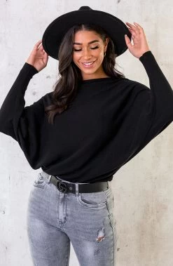Oversized Soft Trui Zwart -Kleding Promotie Winkel Oversized Soft Trui Zwart 3 586x900 1