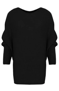 Oversized Soft Trui Zwart -Kleding Promotie Winkel Oversized Soft Trui Zwart 586x900 3