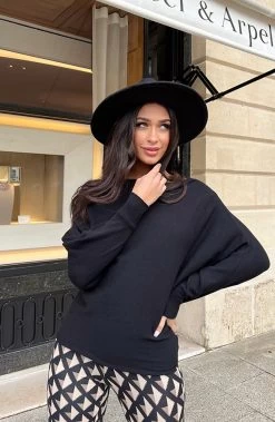 Oversized Soft Trui Zwart -Kleding Promotie Winkel Oversized Soft Trui Zwart nieuw 586x900 1