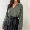 Oversized Venice Blouse Army -Kleding Promotie Winkel Oversized Venice Blouse Army 1 586x900 2