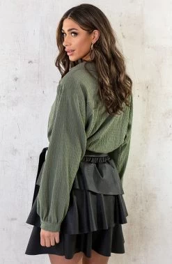 Oversized Venice Blouse Army -Kleding Promotie Winkel Oversized Venice Blouse Army 3 586x900 1