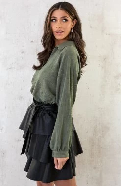 Oversized Venice Blouse Army -Kleding Promotie Winkel Oversized Venice Blouse Army 5 586x900 1