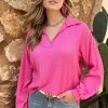 Oversized Venice Blouse Fuchsia -Kleding Promotie Winkel Oversized Venice Blouse Fuchsia 1 586x900 2