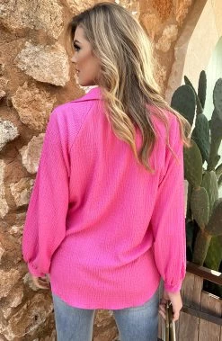 Oversized Venice Blouse Fuchsia -Kleding Promotie Winkel Oversized Venice Blouse Fuchsia 3 586x900 1