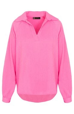 Oversized Venice Blouse Fuchsia -Kleding Promotie Winkel Oversized Venice Blouse Fuchsia 586x900 1